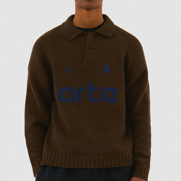 ARTE - FOOTBALL KNIT BROWN