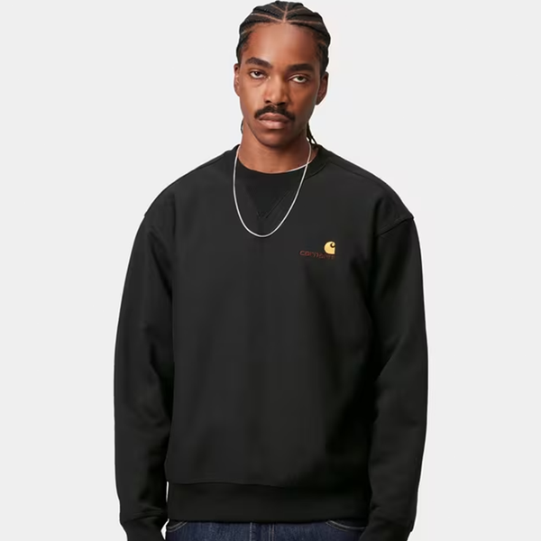 CARHARTT WIP - AMERICAN SCRIPT SWEAT BLACK