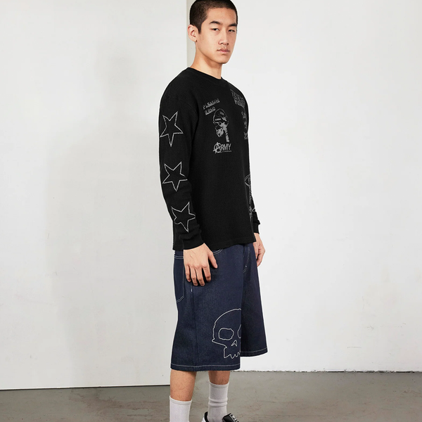 PLEASURES - MISLED THERMAL LONG SLEEVE BLACK
