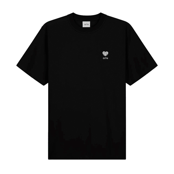 ARTE - HEART FLOWER LOGO T-SHIRT BLACK