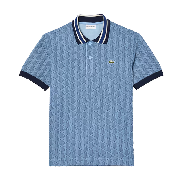 LACOSTE - POLO MONOGRAM BLUE