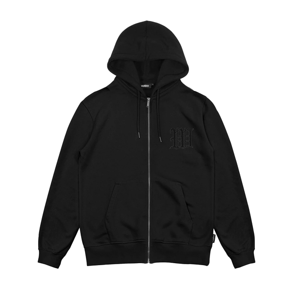 WASTED PARIS - HOODIE ZIP KINGDOM CURVE BLACK