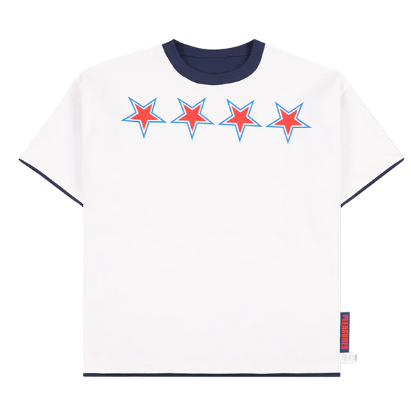 PLEASURES - STARS REVERSIBLE SHIRT NAVY