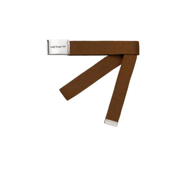 CARHARTT WIP - CLIP BELT CHROME HAMILTON BROWN