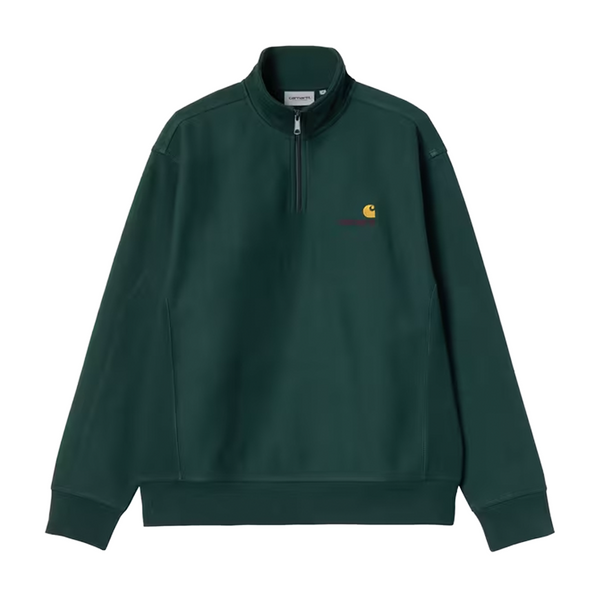 CARHARTT WIP - HALF SCRIPT AMERICAN SCRIPT SWEAT DARK FIR