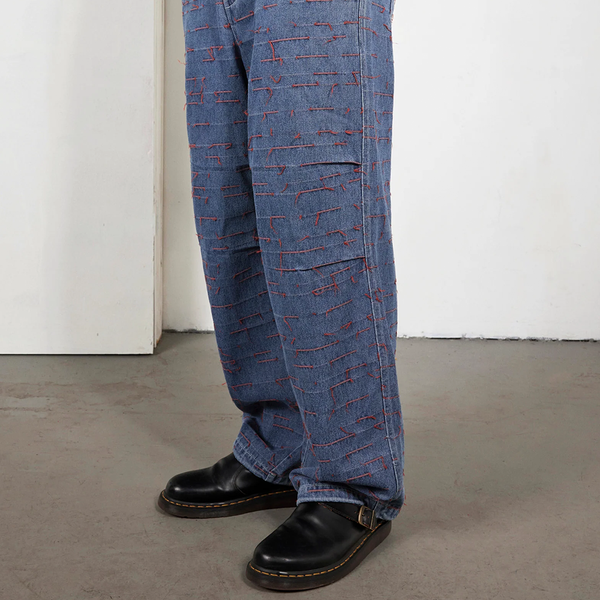 PLEASURES - TROKES DENIM PARACHUTE PANTS INDIGO