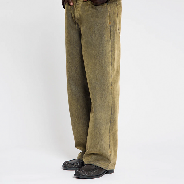 DAILY PAPER - BROWN VELVET SHIELD JEANS