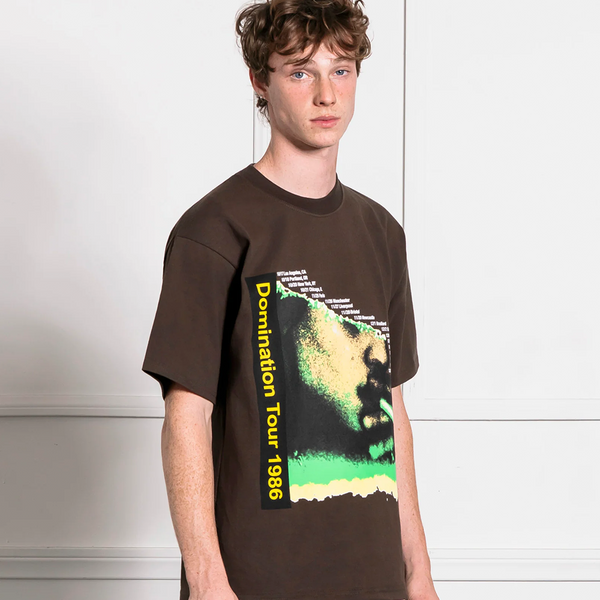 PLEASURES - DOMINATION T-SHIRT BROWN