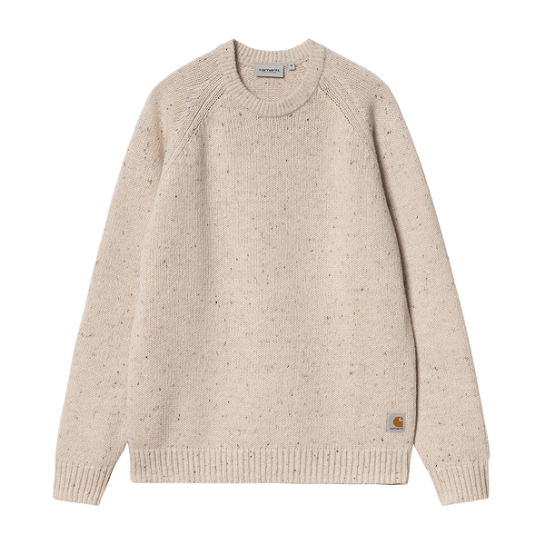 CARHARTT WIP - ANGLISTIC SWEATER SPECKLED MOONBEAM