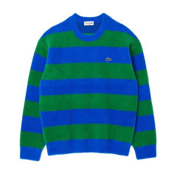 LACOSTE - DOUBLE-SIDED STRIPED SWEATER BLUE