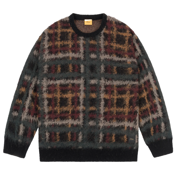 DIME - PLAID MOHAIR KNIT BLACK