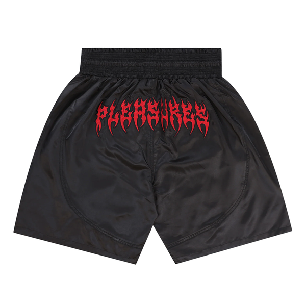 PLEASURES - MUAY THAI SHORTS BLACK