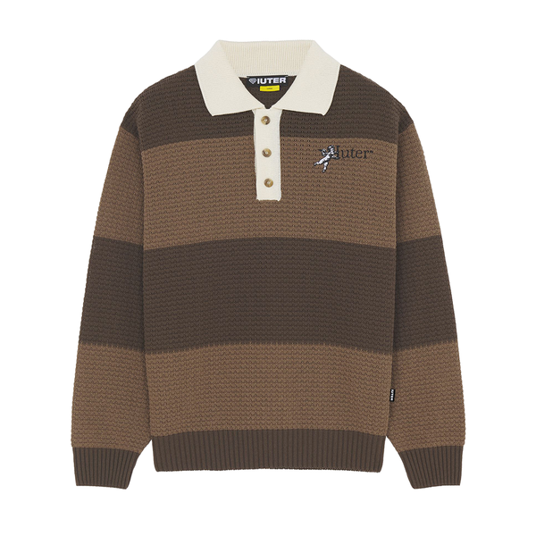 IUTER - SOULS KNIT POLO BROWN