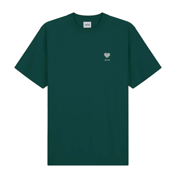 ARTE - HEART FLOWER LOGO T-SHIRT GREEN