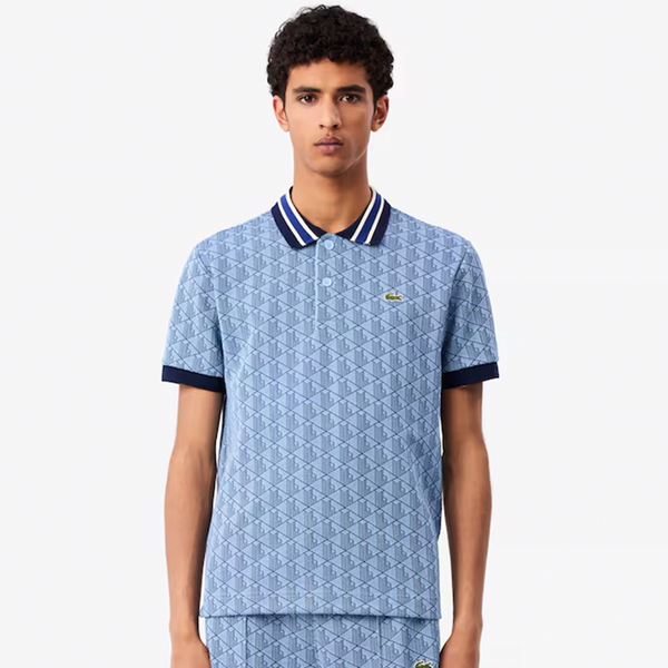 LACOSTE - POLO MONOGRAM BLUE