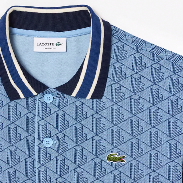 LACOSTE - POLO MONOGRAM BLUE