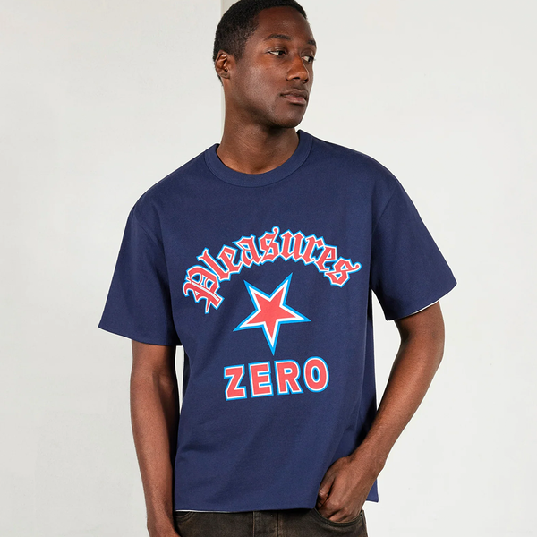 PLEASURES - STARS REVERSIBLE SHIRT NAVY