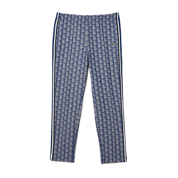 LACOSTE - PANT JACQUARD MONOGRAM BLUE