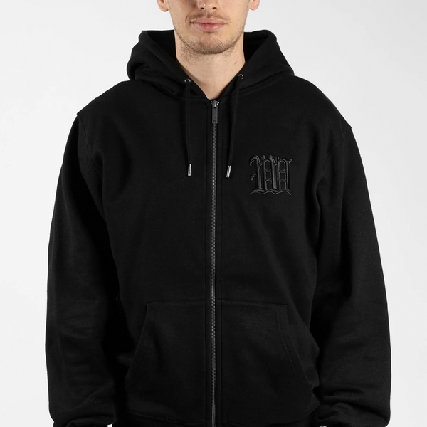 WASTED PARIS - HOODIE ZIP KINGDOM CURVE BLACK