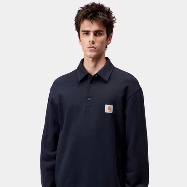 CARHARTT WIP - POLO SWEAT DEEP NIGHT