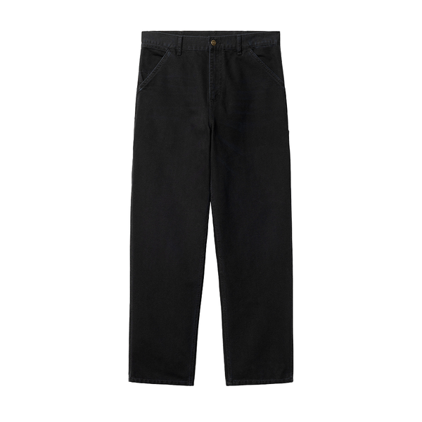 CARHARTT WIP - SINGLE KNEE PANT BLACK AGED CANVAS