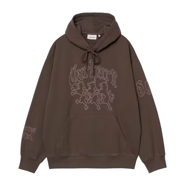 CARHARTT WIP - HOODED HACKWORK SWEAT VITOLA/GLASSY PINK