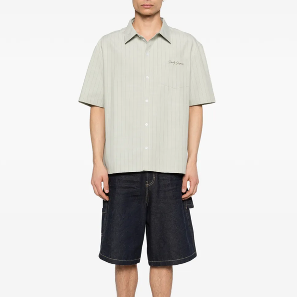DAILY PAPER - SCRIPT SS SHIRT GREEN STRIPE