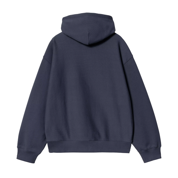 CARHARTT WIP - HOODED LABEL SCRIPT SWEAT BLUE