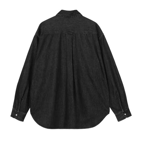 CARHARTT WIP - L/S LUCAS SHIRT BLACK STONE WASHED