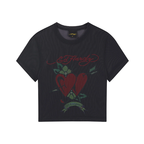 ED HARDY - W' LIFE IS A GAMBLE TEE BLACK