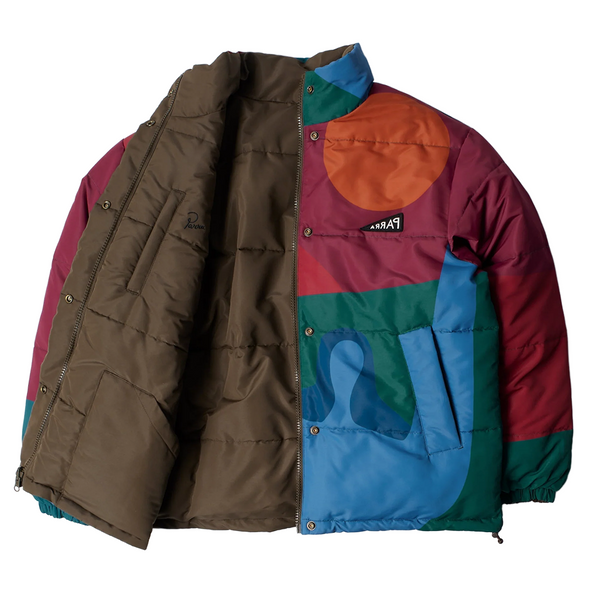 PARRA - PROTECT THE SUN REVERSIBLE PUFFER BROWN