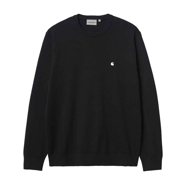 CARHARTT WIP - MADISON SWEATER BLACK - 100% COTTON