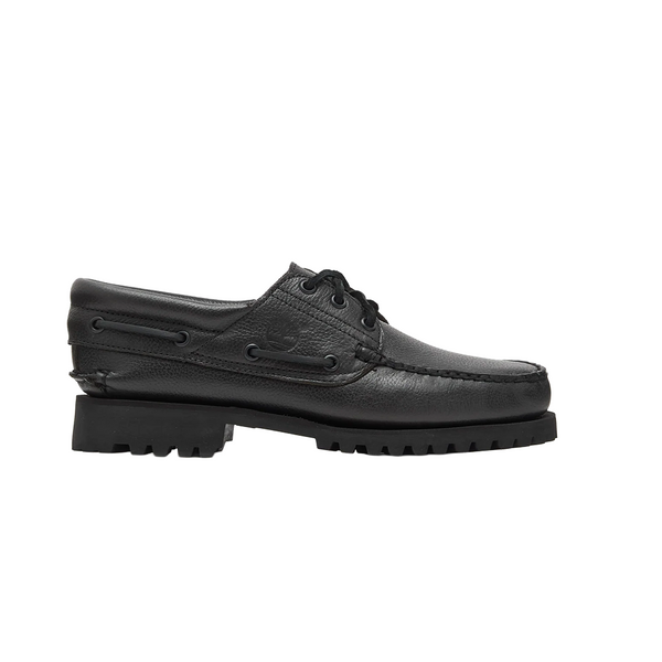 TIMBERLAND - AUTHENTIC BOAT SHOE ALL OVER BLACK FULL GRAIN