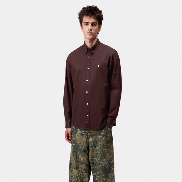 CARHARTT WIP - LS MADISON SHIRT PALISANDER/WAX