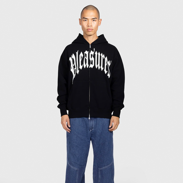 PLEASURES - TWITCH ZIP HOODIE BLACK