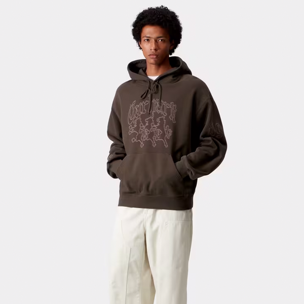 CARHARTT WIP - HOODED HACKWORK SWEAT VITOLA/GLASSY PINK