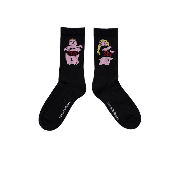 CARNE BOLLENTE - STRIP TEASE SOCKS BLACK