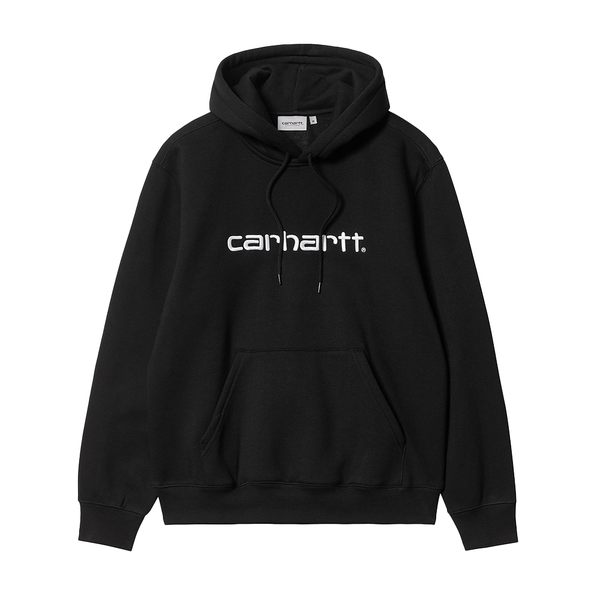 CARHARTT WIP - HOODED SWEATSHIRT BLACK/WHITE