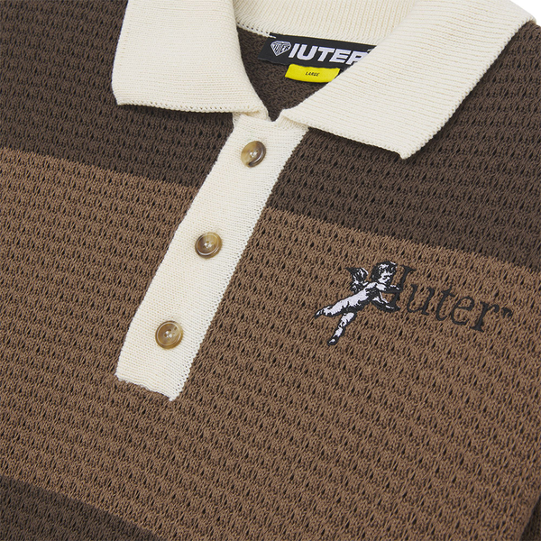 IUTER - SOULS KNIT POLO BROWN
