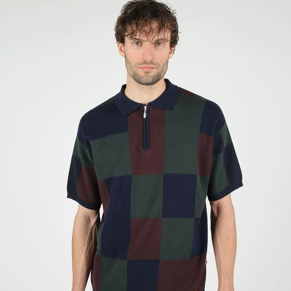 WEMOTO - KNIT ZIP POLO SHIRT MULTICOLOR