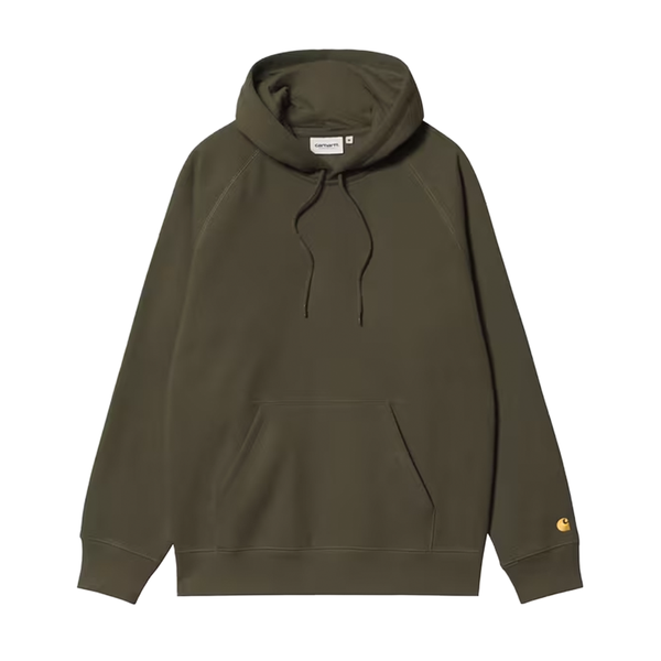 CARHARTT WIP - HOODED CHASE SWEAT OLIVE/GOLD