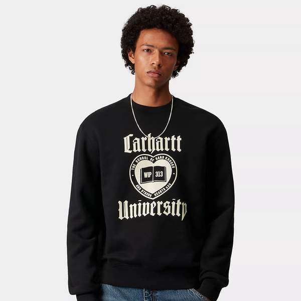 CARHARTT WIP - SCHOOLING SWEAT BLACK
