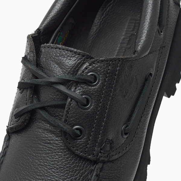TIMBERLAND - AUTHENTIC BOAT SHOE ALL OVER BLACK FULL GRAIN
