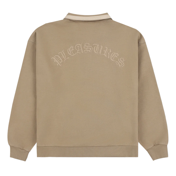 PLEASURES - DRIFT ZIP POLO TAN