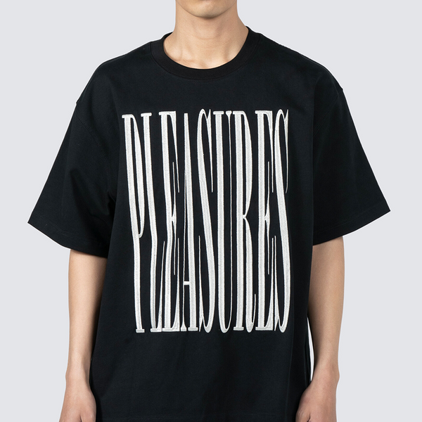 PLEASURES - BLACK STRETCH T-SHIRT BLACK