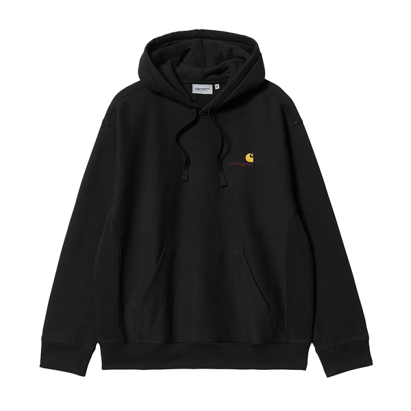 CARHARTT WIP - HOODED AMERICAN SCRIPT  SWEATSHIRT BLACK