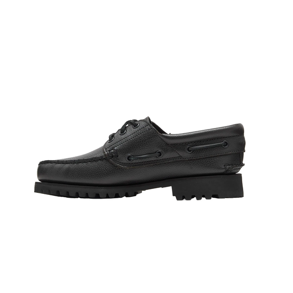 TIMBERLAND - AUTHENTIC BOAT SHOE ALL OVER BLACK FULL GRAIN