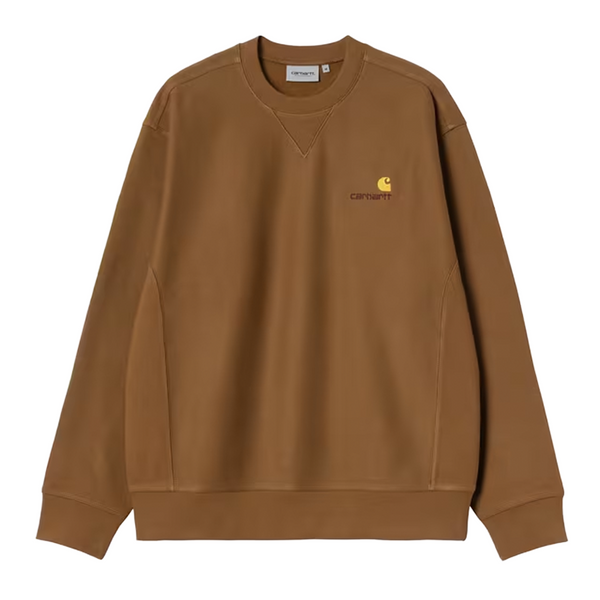CARHARTT WIP - AMERICAN SCRIPT SWEAT HAMILTON BROWN