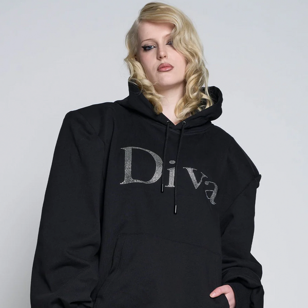 NAMILIA - DIVA CROP ZIP HOODIE BLACK