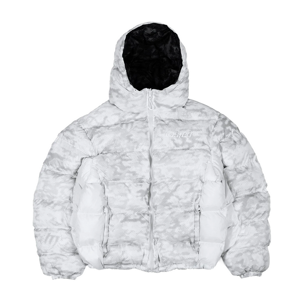 WASTED PARIS - DIGICAMO REVERSIBLE PUFFER JACKET WHITE/BLACK